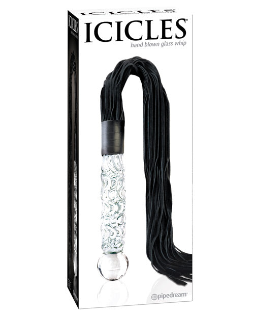 Icicles No. 38 Glass Handled Whip - A Touch of Luxurious Indulgence Product Image.