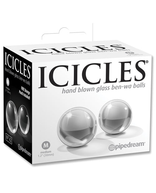 Icicles No. 41 Bolas Ben Wa de vidrio soplado a mano - featured product image.