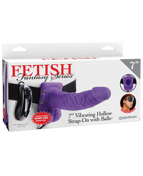 Fetish Fantasy Series 7" Vibrating Hollow Strap-On with Balls: Horizon of Desire - featured product image.