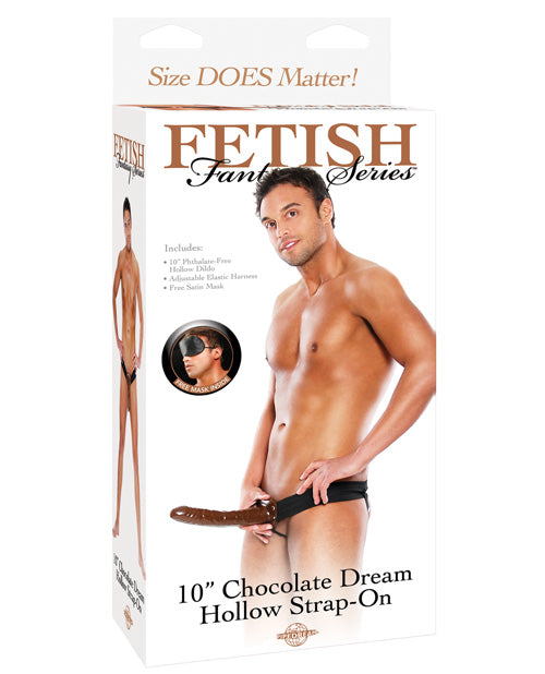 Fetish Fantasy Series 10" Chocolate Dream Hollow Strap-On - featured product image.