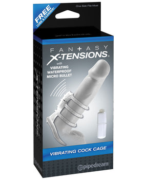 Fantasy X-tensions Vibrating Cock Cage: Ultimate Erection Enhancer - Featured Product Image
