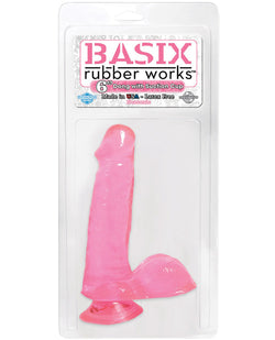 Basix Rubber Works 6 吋粉紅東帶吸盤：您的熱情伴侶