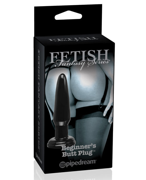 Plug anal negro para principiantes de Fetish Fantasy: una elegante puerta de entrada al placer - featured product image.