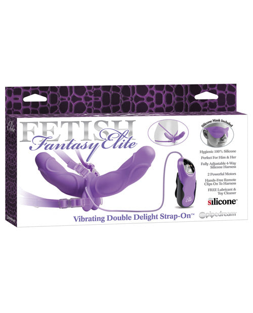 Fetish Fantasy Elite Silicone Double Delight Strap-On in Captivating Purple - featured product image.