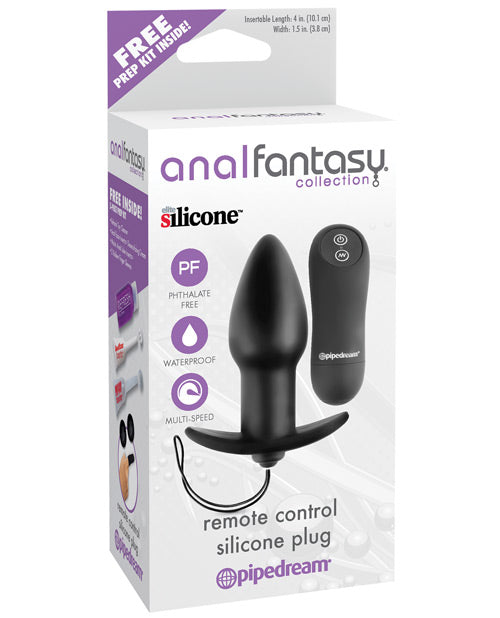Anal Fantasy Collection Remote Control Silicone Plug: Whisper-Quiet Vibrations - featured product image.