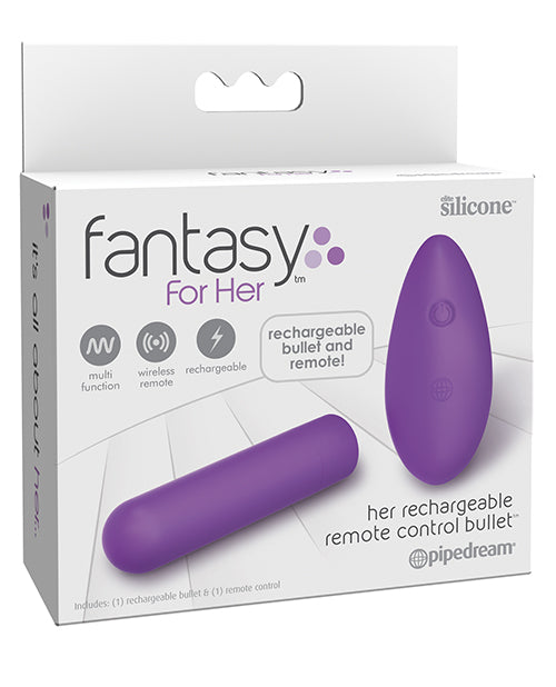 Fantasy for Her Rechargeable Remote Control Bullet - Purple - featured product image.