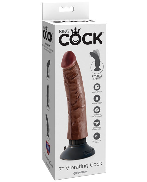 King Cock 7" Realistic Vibrating Dildo - featured product image.