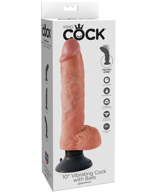 Ultimate Realistic 10" Vibrating Cock: Lifelike Pleasure! - featured product image.