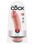 King Cock 8" Realistic Suction Cup Dong - Flesh
