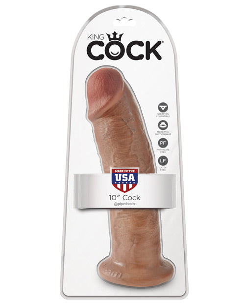 King Cock 10" Realistic Suction Dildo - featured product image.