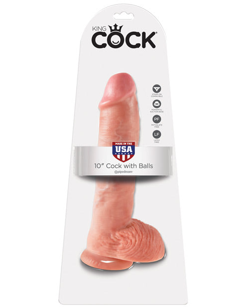 King Cock 10 吋逼真假陽具，附吸盤 - 帶來難忘的愉悅 - featured product image.