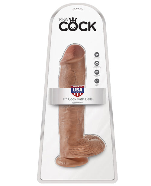 King Cock 11" Realistic Dildo with Suction Cup - A Journey to Unforgettable Pleasure Product Image.