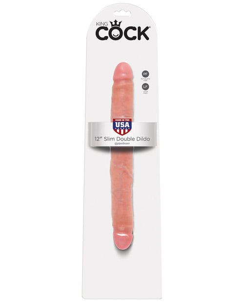 Consolador doble delgado King Cock de 12" - featured product image.