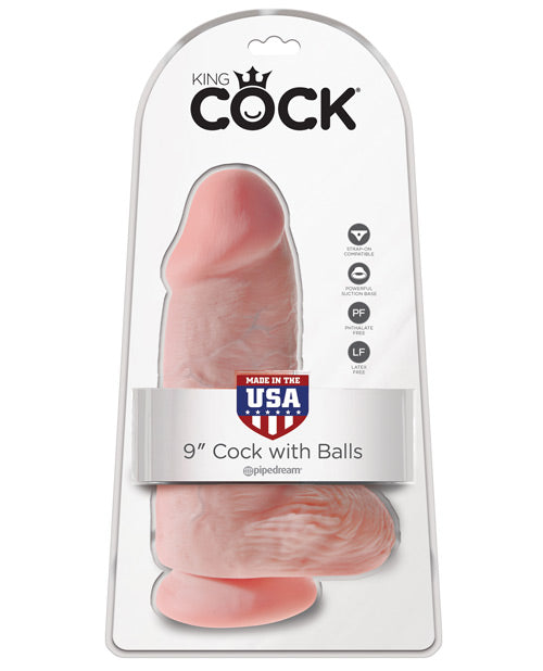 King Cock 9 英寸胖乎乎的逼真假陽具 - 一場感官愉悅之旅 Product Image.