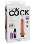 Consolador con chorros King Cock de 6": Experimente el máximo placer