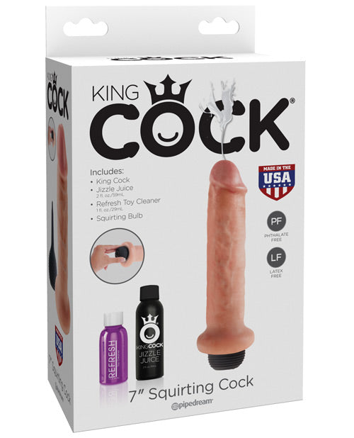 King Cock 7" Consolador chorros Product Image.