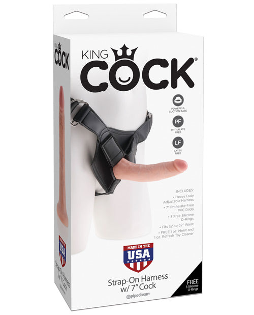 King Cock 6" Realistic Strap-On Harness - featured product image.