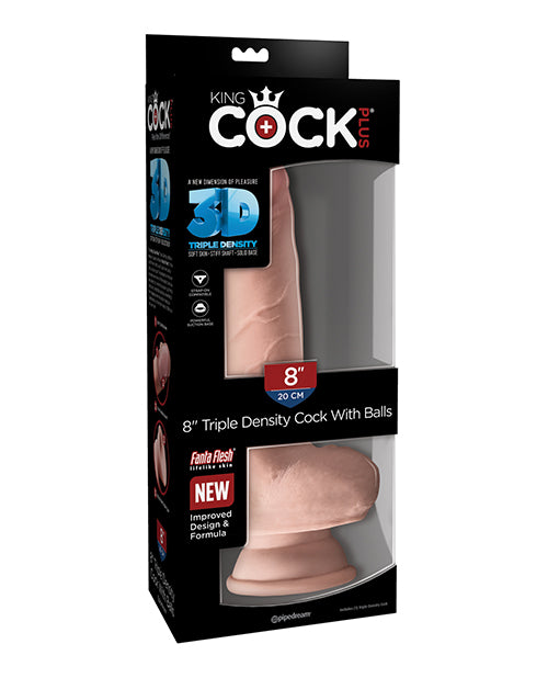 King Cock Plus 三重密度逼真雞雞帶球 - featured product image.