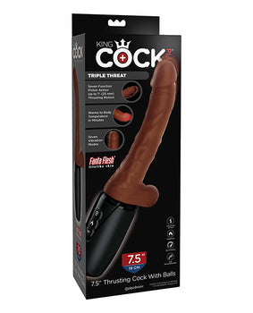 King Cock Plus 7.5" Triple Threat Dong - Thrusting, Warming, Vibrating Pleasure Device - Featured Product Image