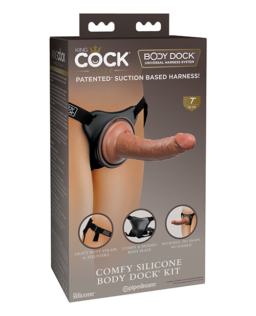 King Cock Elite Dual-Density Silicone Body Dock Kit - featured product image.