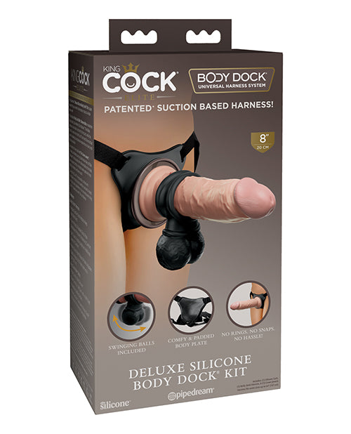 King Cock Elite 豪華矽膠帶套件，雙密度假陽具 - featured product image.