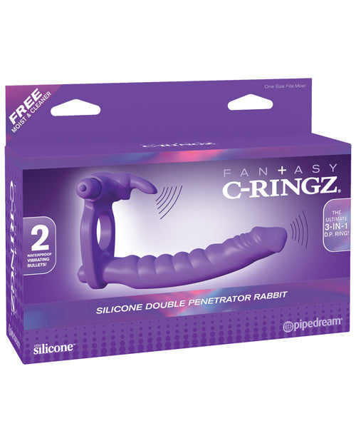 Fantasy C-Ringz Purple Double Penetrator Rabbit - featured product image.
