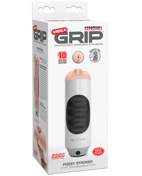 PDX Extreme Mega Grip Squeezable Vibrating Stroker - Pussy - Featured Product Image