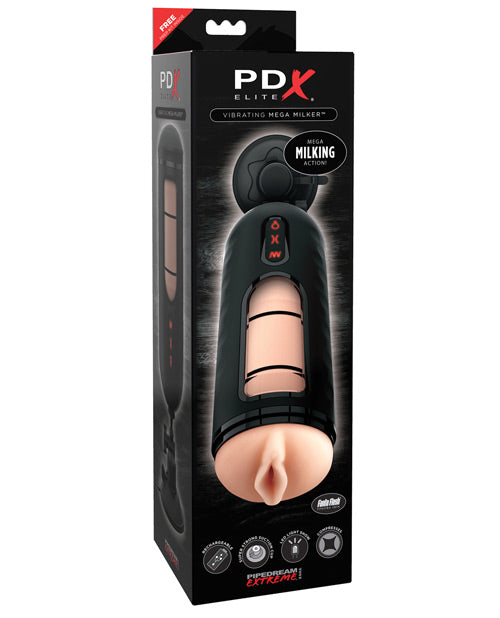 PDX Elite Vibrating Mega Milker Stroker: Abraza el máximo placer Product Image.