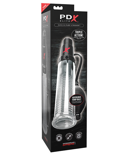 PDX Elite Suck-N-Pump Stroker: 2-in-1 Pleasure Powerhouse - featured product image.