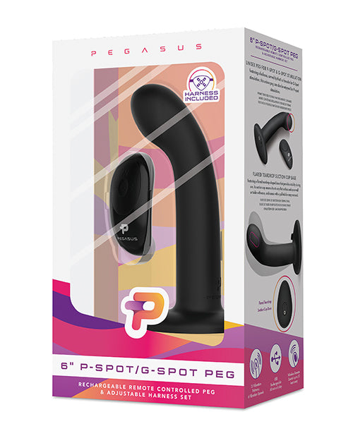 Pegasus 6" Rechargeable P-Spot G-Spot Peg Set Product Image.