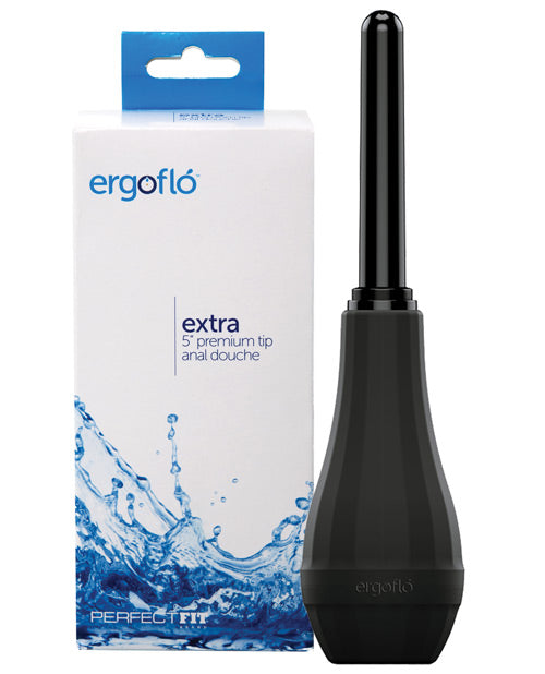 Ducha anal extra Perfect Fit Ergoflo - Negro Product Image.