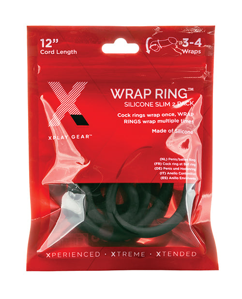 Xplay Gear Black Silicone Wrap Rings - Pack of 2 Product Image.