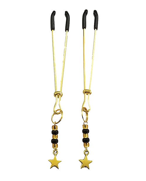 Bijoux de Nip Gold Star Pinza para Pezones 🌟 - Pinzas para Pezones Ajustables de Lujo Product Image.