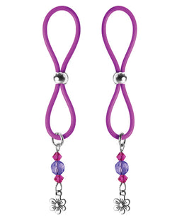 Bijoux de Nip Purple Flower Nipple Halos