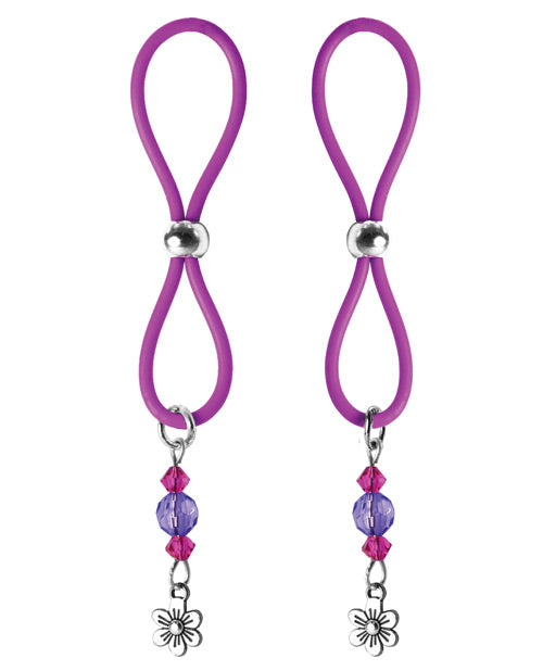 Bijoux de Nip Purple Flower Nipple Halos: Glamorous, Unique, Comfortable - featured product image.