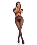 Bodystocking sin entrepierna Pink Lipstick Amplify - Black Seduction