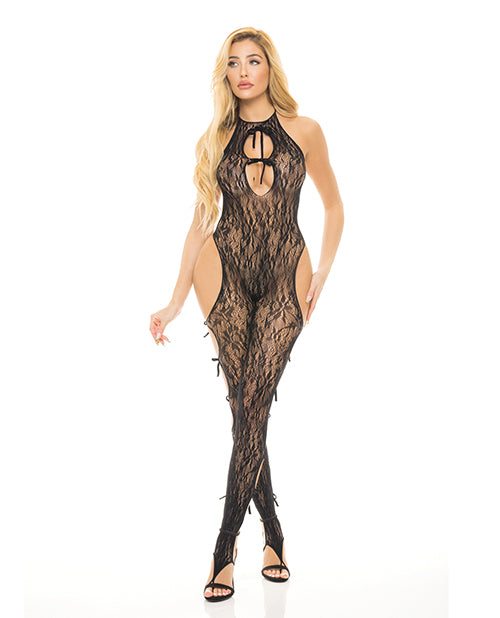 Bodystocking negro Love Me Harder de Pink Lipstick Product Image.