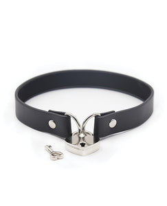 Plesur PVC Collar with Heart Lock - A Playful Touch of Elegance