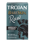 Condones Trojan BareSkin Raw - Paquete de 10 ultrafinos: el látex más delgado de Estados Unidos 🌟