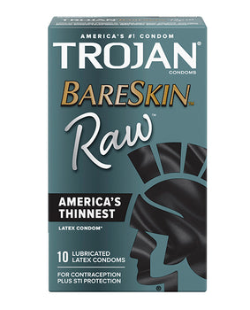 Condones Trojan BareSkin Raw - Paquete de 10 ultrafinos: el látex más delgado de Estados Unidos 🌟 - Featured Product Image