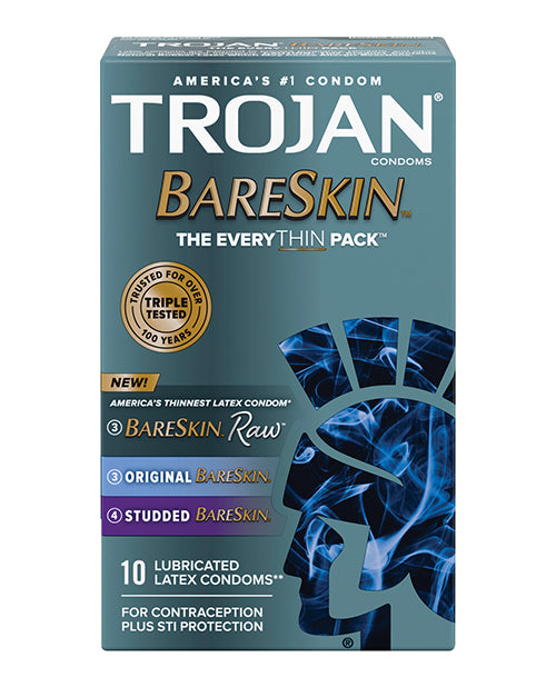 Paquete variado de condones Trojan BareSkin - Paquete de 10 - featured product image.