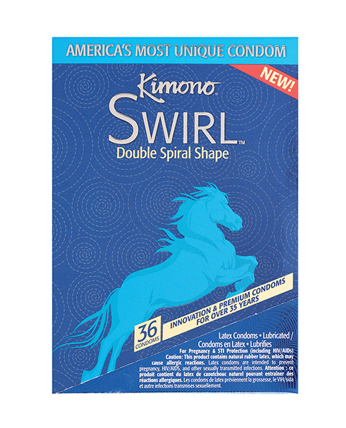 Condones Kimono Swirl: paquete de estimulación dual - featured product image.