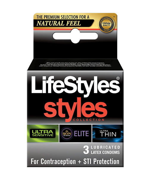 Paquete de condones Sensitives Lifestyles - Trío variado - featured product image.