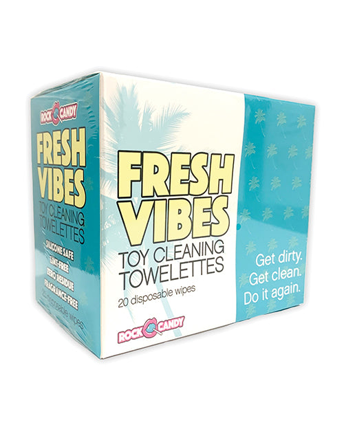 Rock Candy Fresh Vibes Toy Cleaning Towelettes - Box of 20 - featured product image.