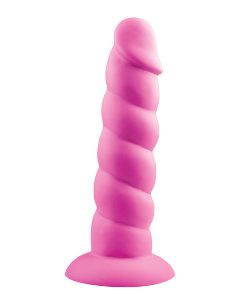 Rock Candy Sugar Daddy Silicone Dildo - Pink - featured product image.