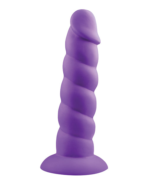 Rock Candy Suga Daddy Purple Silicone Dildo Product Image.