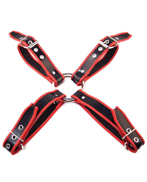 Shop for the Rouge Leather Chest Harness - Black/Red at My Ruby Lips