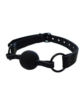 Rouge Black Leather Ball Gag: Ultimate Elegance - Featured Product Image