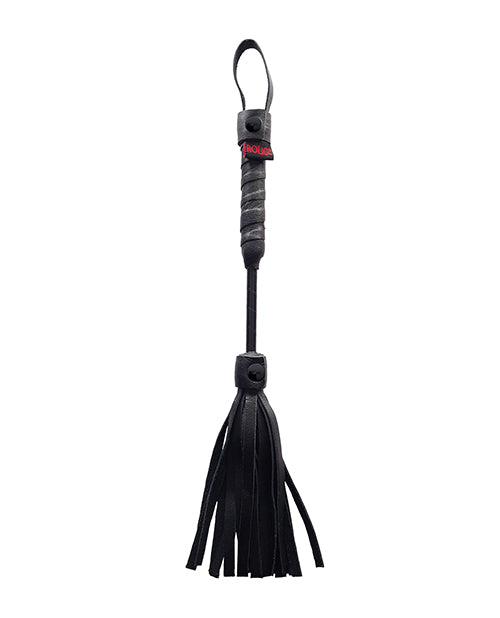 Black Rouge Mini Flogger de cuero: placer sensorial premium - featured product image.