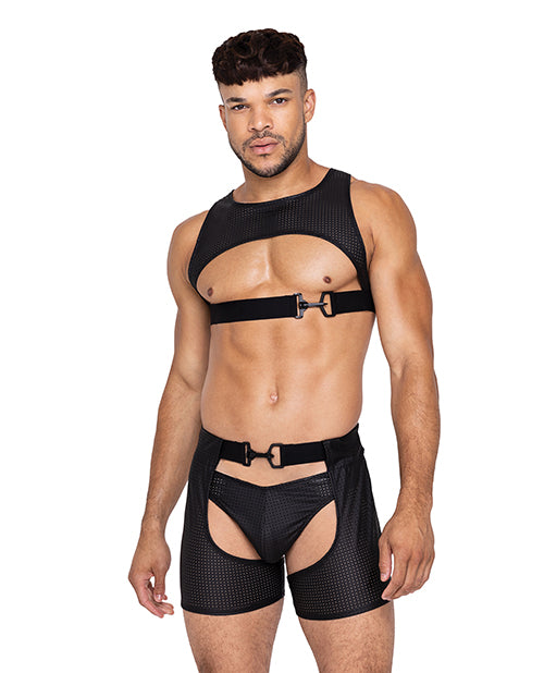 Shop for the Black Master Harness with Hook & Ring Closure at My Ruby Lips